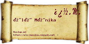 Élő Mónika névjegykártya
